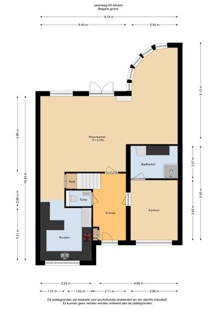Floorplan - Jarenweg 83, 1335 CH Almere